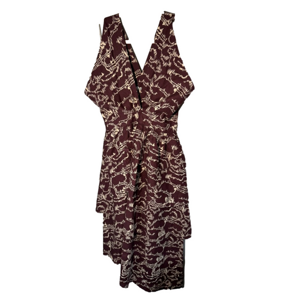 CLEOBELLA- Carson MIDI Dress in brown and white. Size Medium. NWT - Picture 4 of 9